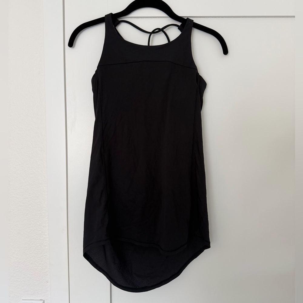 Lululemon Black Strappy Back Built In Bra Workout Tank Top 2/4